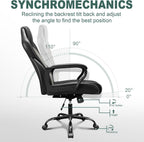 Office Chair PU Leather Ergonomic Computer Desk