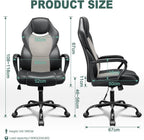 Office Chair PU Leather Ergonomic Computer Desk