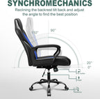 Office Chair PU Leather Ergonomic Computer Desk