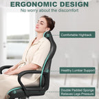 Office Chair PU Leather Ergonomic Computer Desk