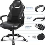 Office Chair PU Leather Ergonomic Computer Desk