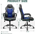 Office Chair PU Leather Ergonomic Computer Desk