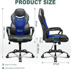Office Chair PU Leather Ergonomic Computer Desk