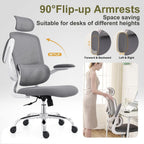 Office Chair with Adjustable Lumbar Space-Saving Reception