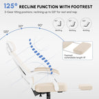 Office Chair with Footrest Headrest Ergonomic Computer