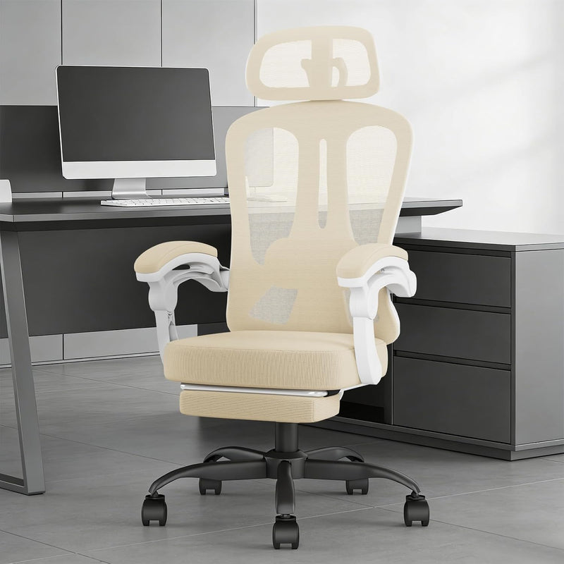 Office Chair with Footrest Headrest Ergonomic Computer