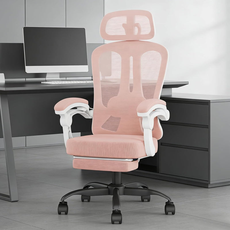Office Chair with Footrest Headrest Ergonomic Computer