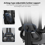 Office Chair with Footrest Headrest Ergonomic Computer