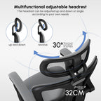 Office Chair with Footrest Headrest Ergonomic Computer