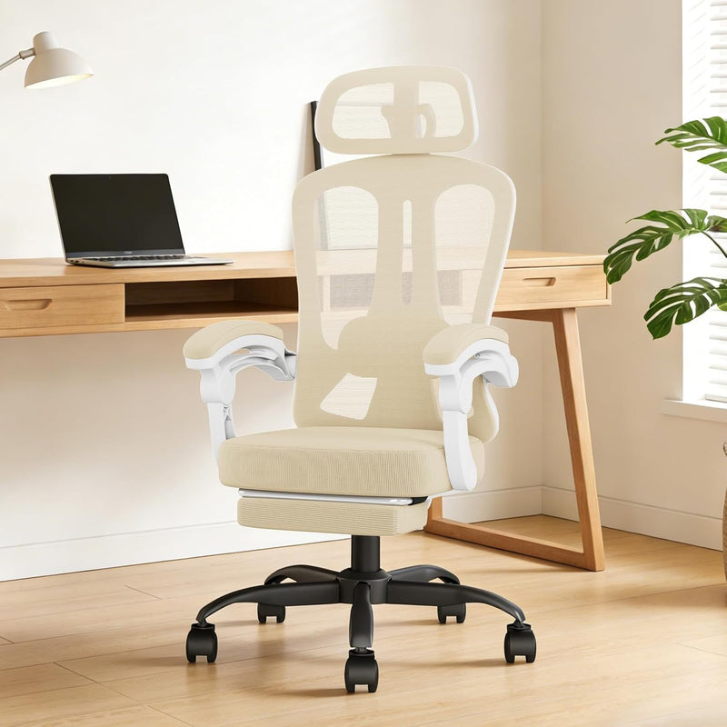 Office Chair with Footrest Headrest Ergonomic Computer