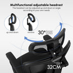 Office Chair with Footrest Headrest Ergonomic Computer