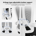 Office Chair with Footrest Headrest Ergonomic Computer