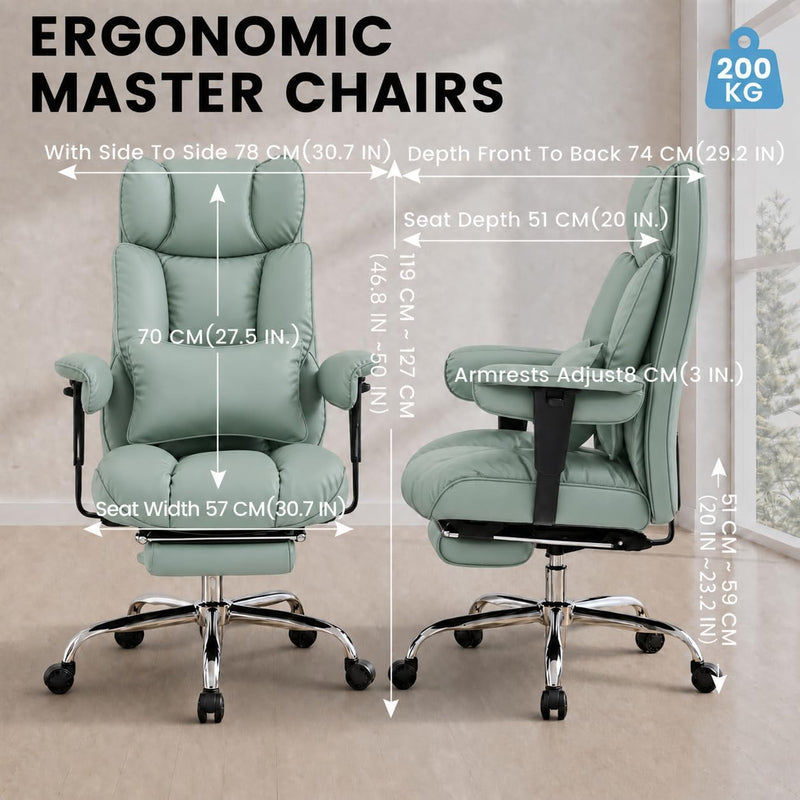 Office Chair with Footrest High Back Executive Desk