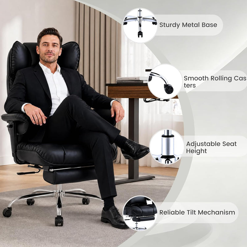 Office Chair with Footrest High Back Executive Desk