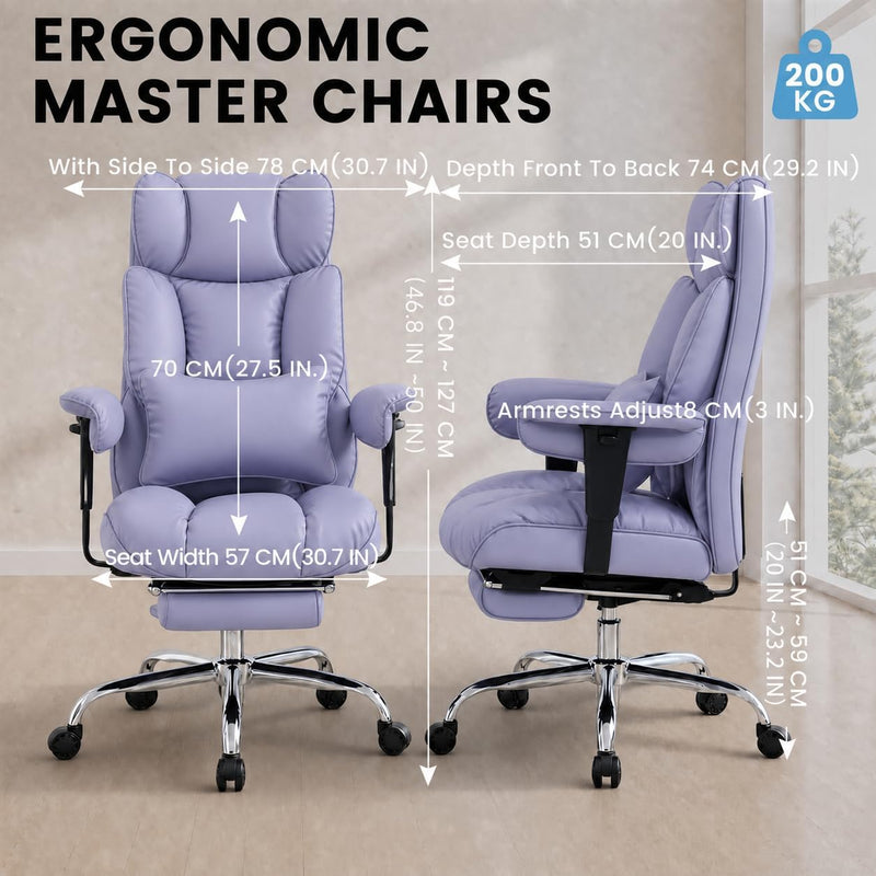 Office Chair with Footrest High Back Executive Desk