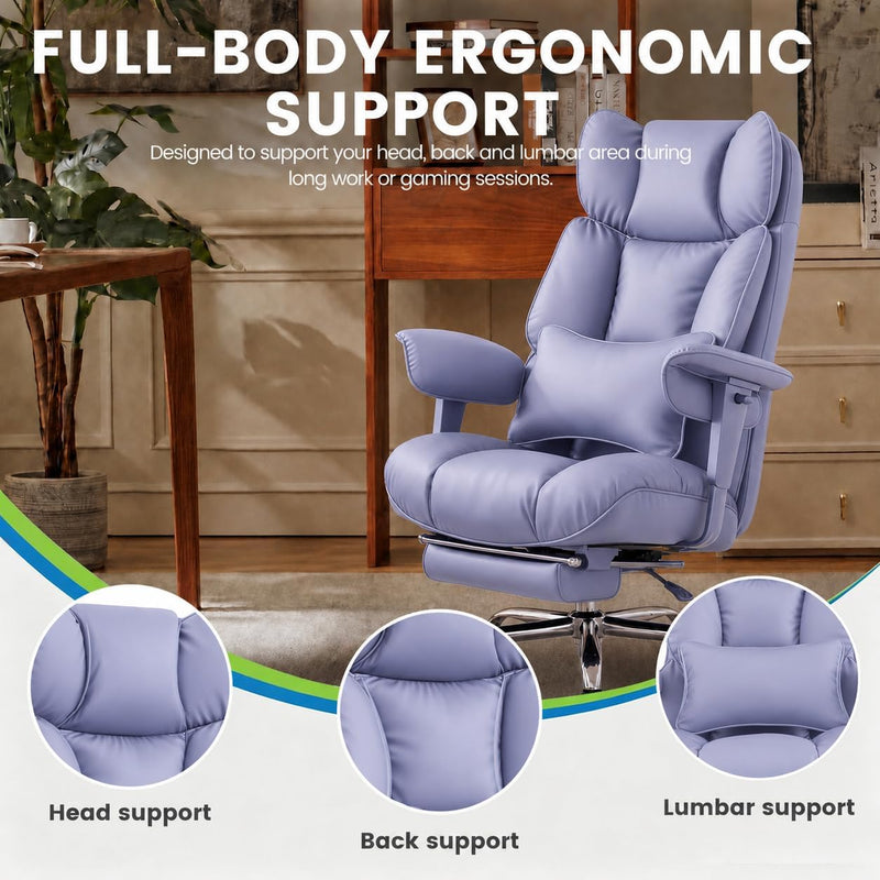 Office Chair with Footrest High Back Executive Desk