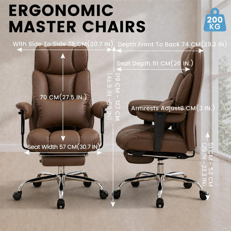 Office Chair with Footrest High Back Executive Desk