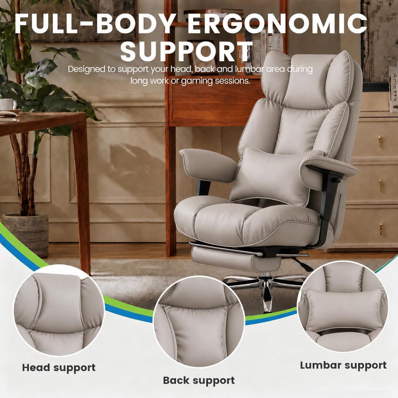 Office Chair with Footrest High Back Executive Desk