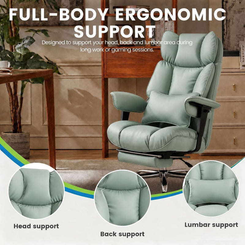 Office Chair with Footrest High Back Executive Desk