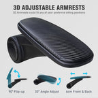 Office Chair with Headrest Mesh Desk Flip-Up Armrests