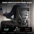 Ergonomic Mesh Office Chair with Flip-Up Armrests
