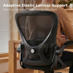 Ergonomic Mesh Office Chair with Flip-Up Armrests