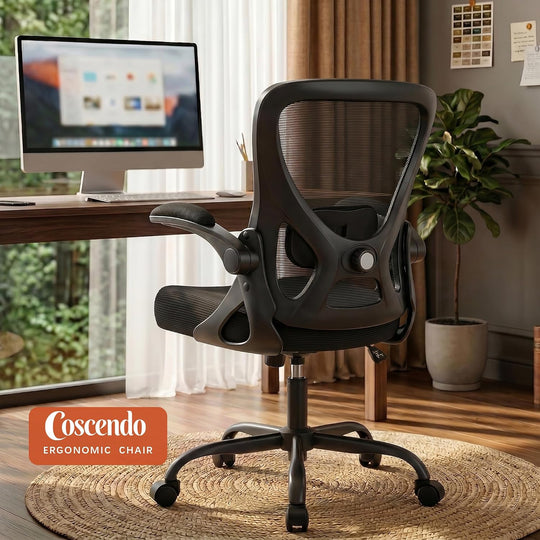 Ergonomic Mesh Office Chair with Flip-Up Armrests