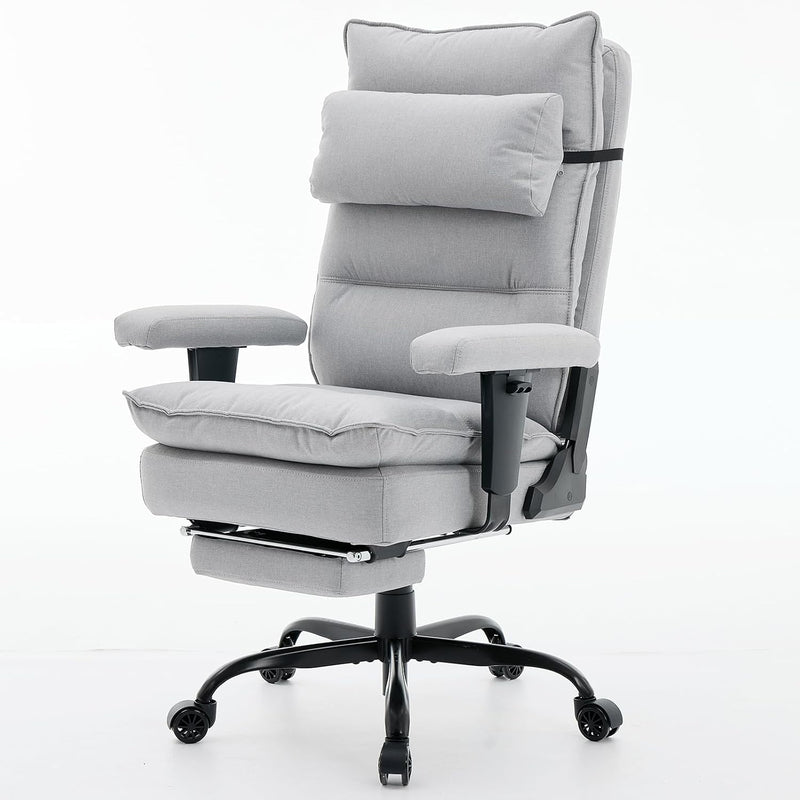 Office Chair with Pocket Spring Cushion Ergonomic Fabric