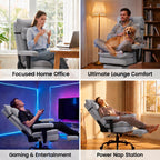 Office Chair with Pocket Spring Cushion Ergonomic Fabric