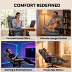 Office Chair with Pocket Spring Cushion Ergonomic Fabric