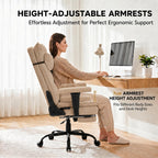 Office Chair with Pocket Spring Cushion Ergonomic Fabric