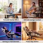 Office Chair with Pocket Spring Cushion Ergonomic Fabric