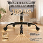 Office Chair with Pocket Spring Cushion Ergonomic Fabric