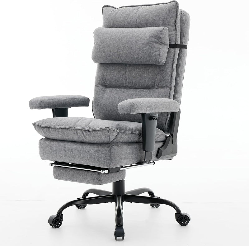 Office Chair with Pocket Spring Cushion Ergonomic Fabric