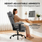 Office Chair with Pocket Spring Cushion Ergonomic Fabric