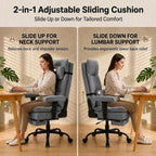 Office Chair with Pocket Spring Cushion Ergonomic Fabric