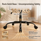 Office Chair with Pocket Spring Cushion Ergonomic Fabric