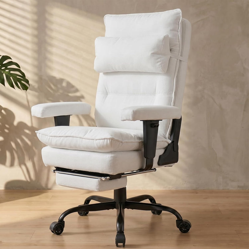 Office Chair with Pocket Spring Cushion Ergonomic Fabric