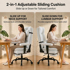 Office Chair with Pocket Spring Cushion Ergonomic Fabric