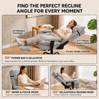 Office Chair with Pocket Spring Cushion Ergonomic Fabric