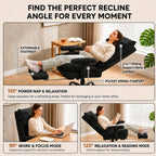 Office Chair with Pocket Spring Cushion Ergonomic Fabric
