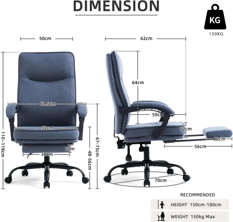 Office Chairs for Home Ergonomic Chair with Footrest
