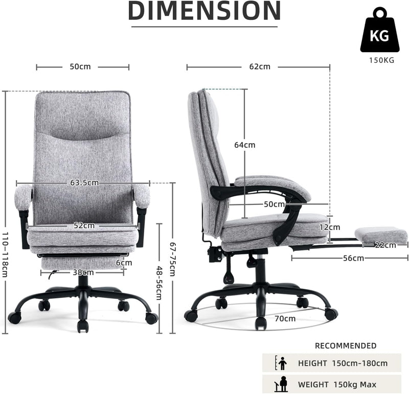 Office Chairs for Home Ergonomic Chair with Footrest