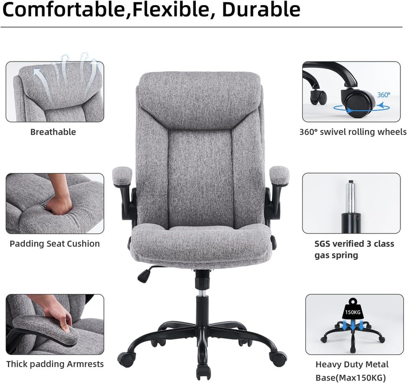 Office Chairs for Home Ergonomic Fabric Desk Chair