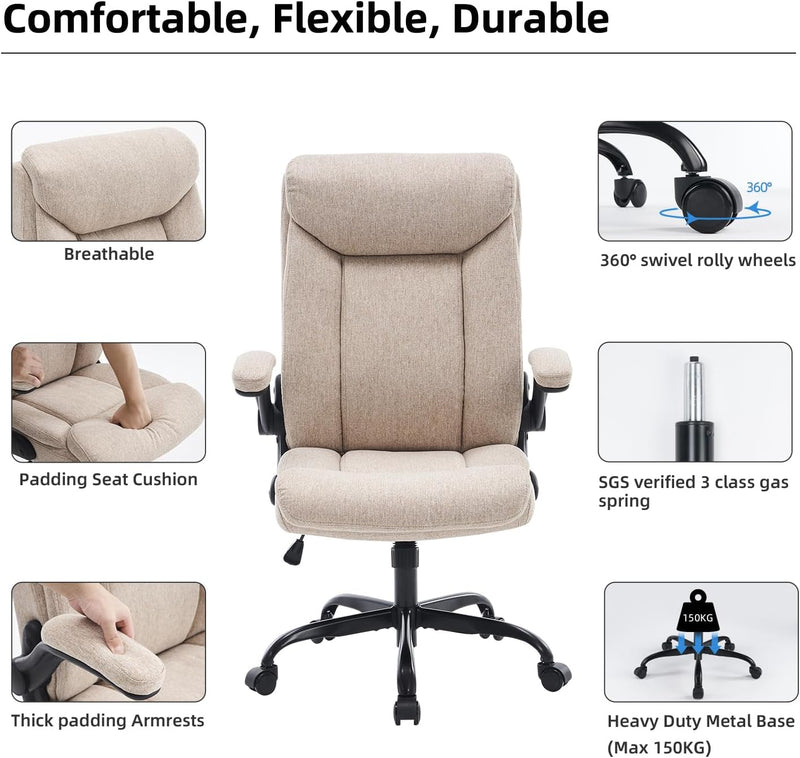 Office Chairs for Home Ergonomic Fabric Desk Chair
