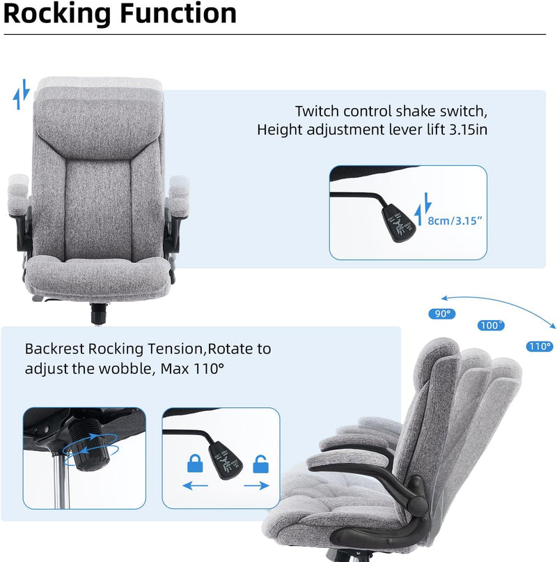 Office Chairs for Home Ergonomic Fabric Desk Chair
