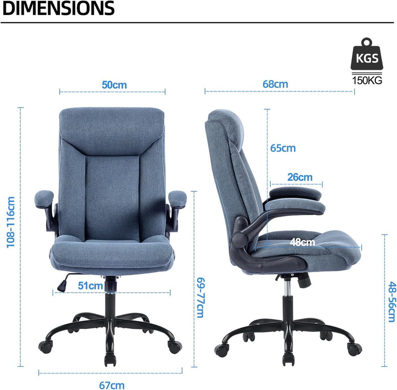 Office Chairs for Home Ergonomic Fabric Desk Chair