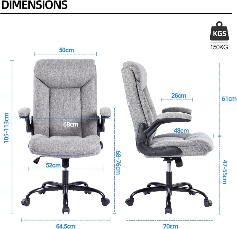 Office Chairs for Home Ergonomic Fabric Desk Chair