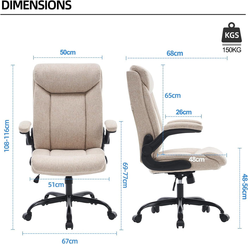 Office Chairs for Home Ergonomic Fabric Desk Chair