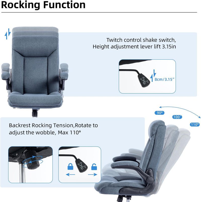 Office Chairs for Home Ergonomic Fabric Desk Chair